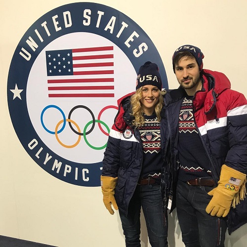 Madi and Zach checking in at the Olympics